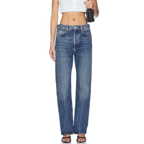 Agolde Fran Jean Low Slung Easy Straight Size 34 Dwell - Picture 1 of 8